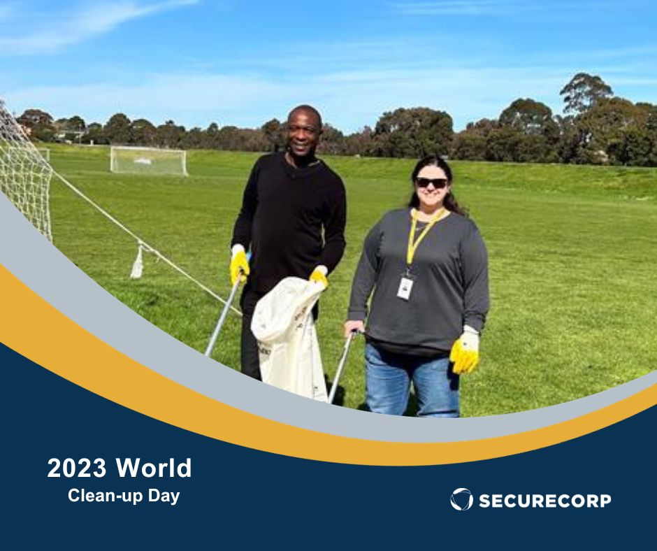 Securecorp team on World clean-up day